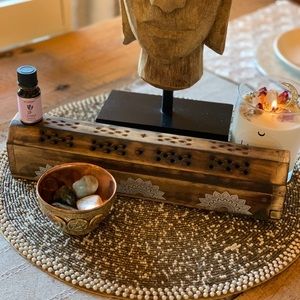 Wooden incense holder